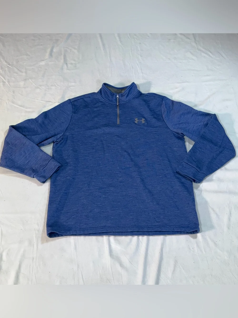 Under Armour Men's XL Blue Heather 1/4 Zip Pullover Loose Fit Golf B08